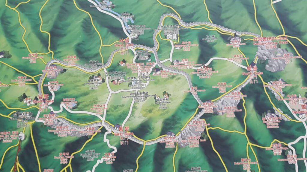 金井山城の全景マップ
